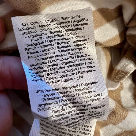 Vero Moda Tan White Striped Sleeveless Mini Dress Women's Size Small S - Picture 3 of 6